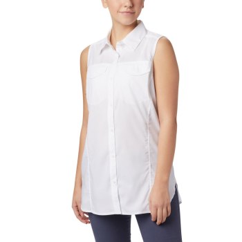 Columbia Silver Ridge Lite Sleeveless, Camisa Blancos Para Mujer | 741382-YNE